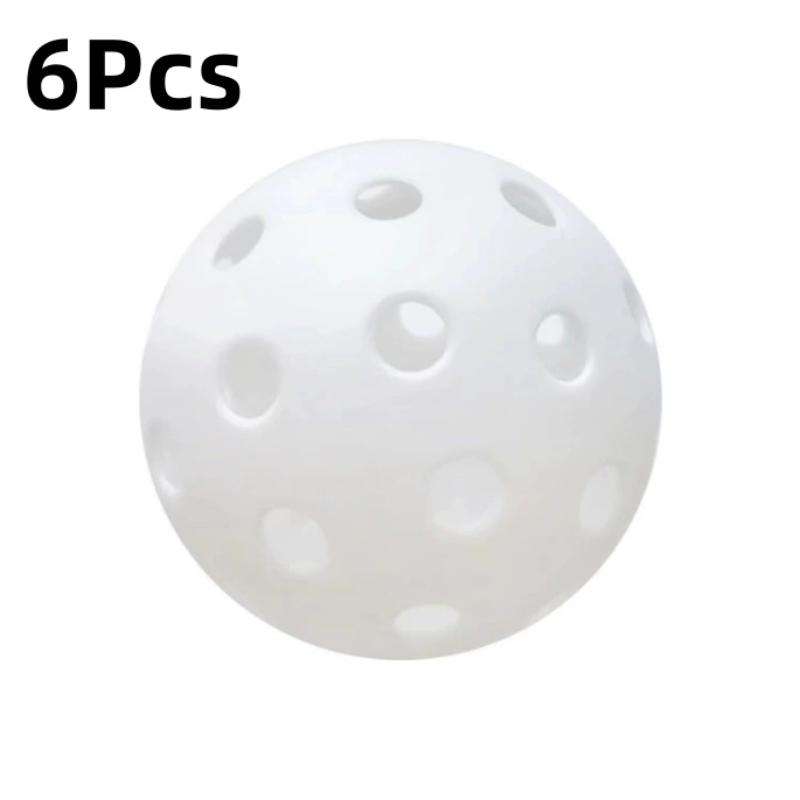 6 st Lysande Nattlampa Grön Pickleball 74mm Hållbar Boll med 40 Hål för Utomhustävling Lysande i Mörkret