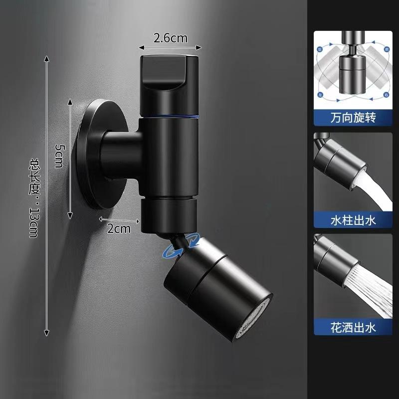 

Mop Pool Tap Bibcock Outdoor Faucet Bathroom Sink Faucet Wall Mounted Chrome Gray Brass Rotation Mini Wash Basin Bathroom Tap