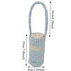Plaid Design Water Bottle Protective Cover Heart Embroidery Thermos Cup Sleeve  For Men And Women