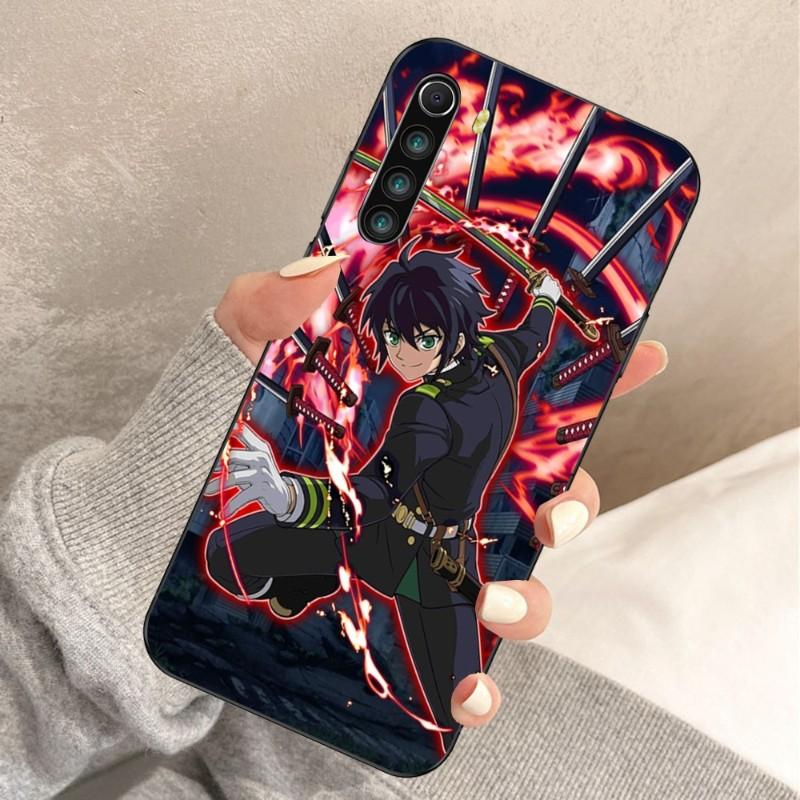 Kreslený kryt na telefon Guren Ichinose pro Xiaomi Redmi Note 11 10 9T 8 7 Pro Redmi 10 9 9A 9C 8 7 6 Měkký černý kryt na telefon