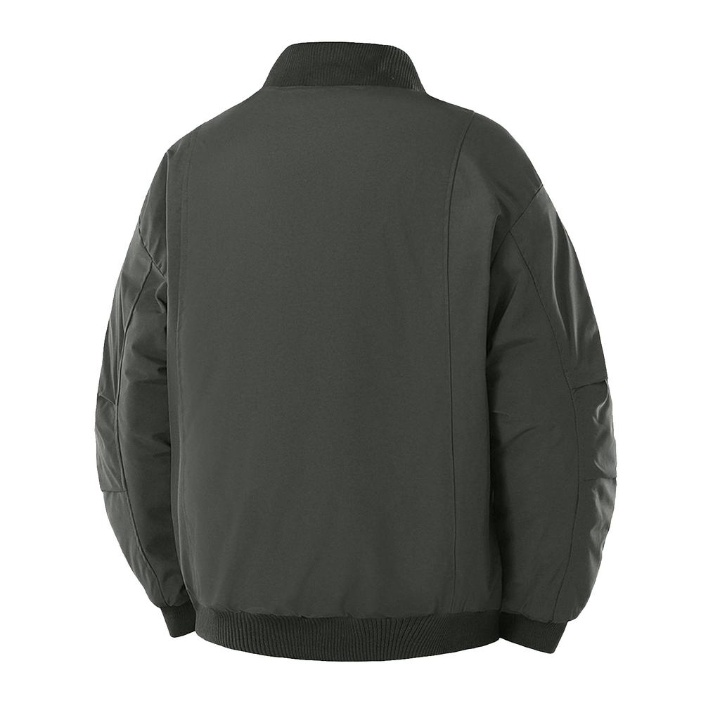 Men's Casual Solid-color Stand-up Collar Waterproof And Windproof Cotton-padded Jacket, Men's Retro Cotton-padded Warm Jacket