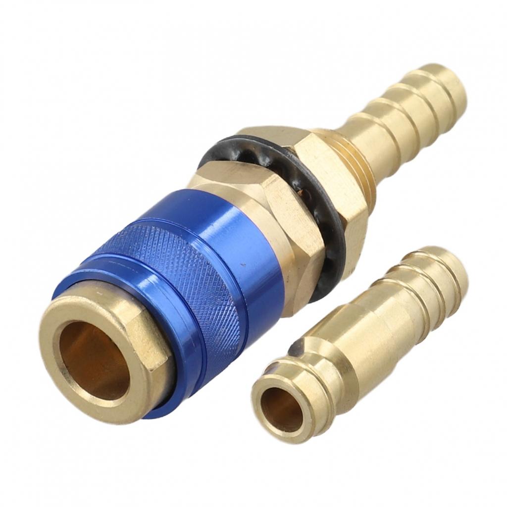 Satz aus sechs Messing-Schnellkupplungen für Gas und Wasser mit 8mm Kompatibilität