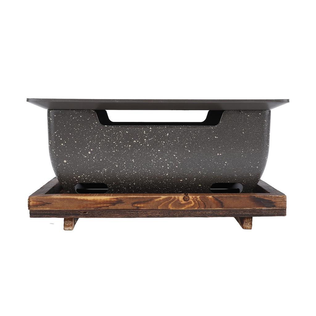 BBQ Cooking Stove Heat Resistant Wooden Insulation Support Hollow Air Intake Table Top Barbecue