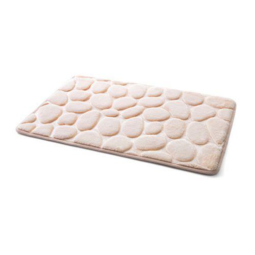 

Carpet Cobblestone Floor Kitchen Bathroom Absorbent Non Slip Mat Multicolour Beige