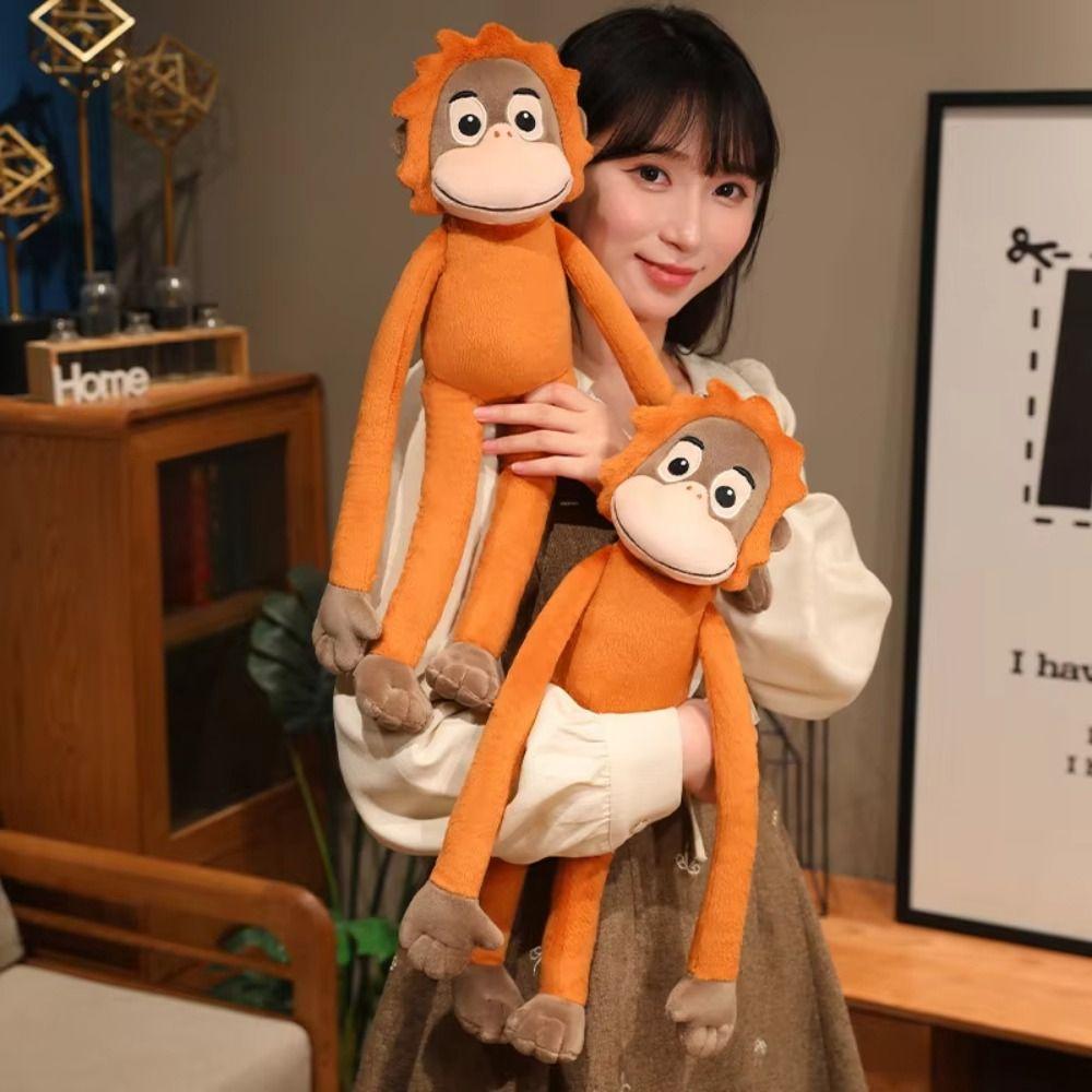 Long Arm Large Plush Monkey Doll Stuffed Doll Orangutan Plush Doll Long Arm Gorilla Doll  Baby Toys