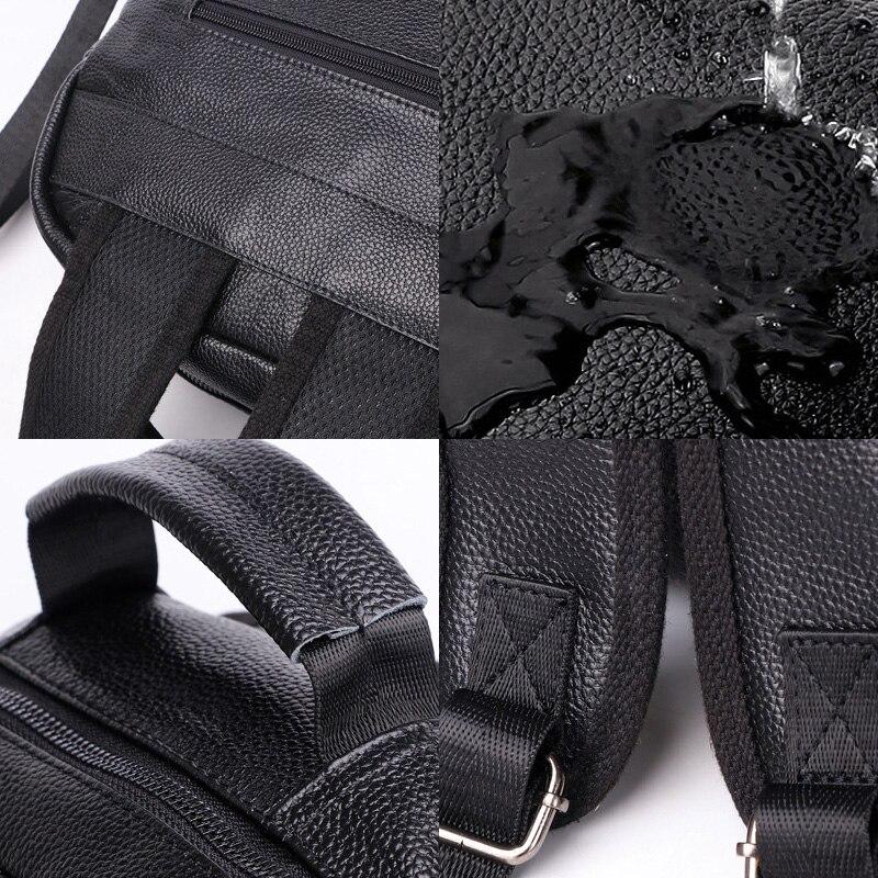 Rucsac Zency din piele moale din piele de vacă Rucsac de mare capacitate pentru femei Geantă de școală de modă Genți impermeabile antifurt pentru bărbați și femei