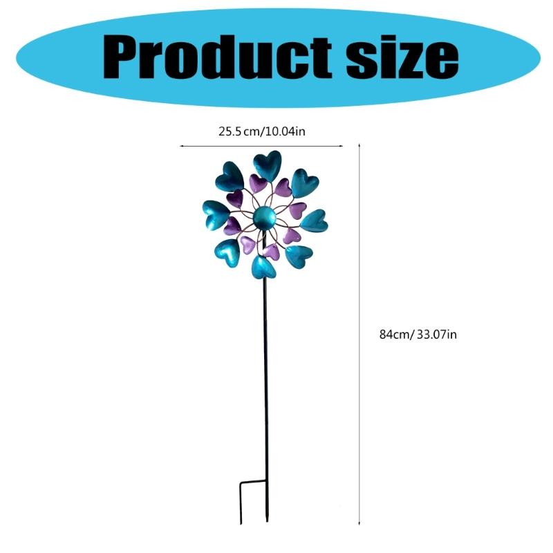 Rotating Wind Spinner Sculpture Suitable For Outdoor Decorations Easy Assembly Metal Garden Art Design Weather Resistant