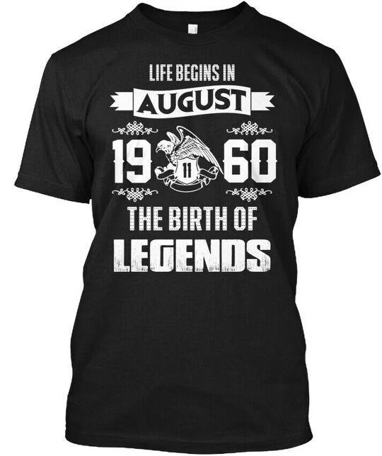 

Футболка «Легенда, рожденная 11 августа 1960 года» Сделано в США Размеры от S до 5XL S