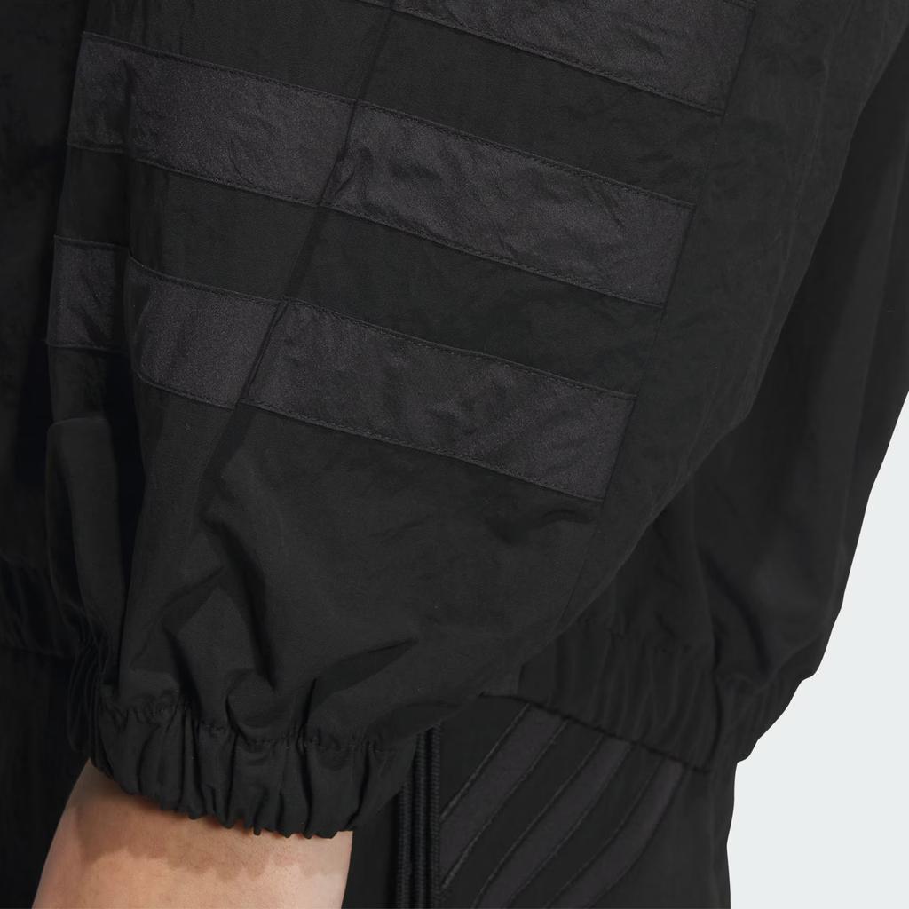 Adidas Originals Ruched Track Top Women Jacket Black White JD6385