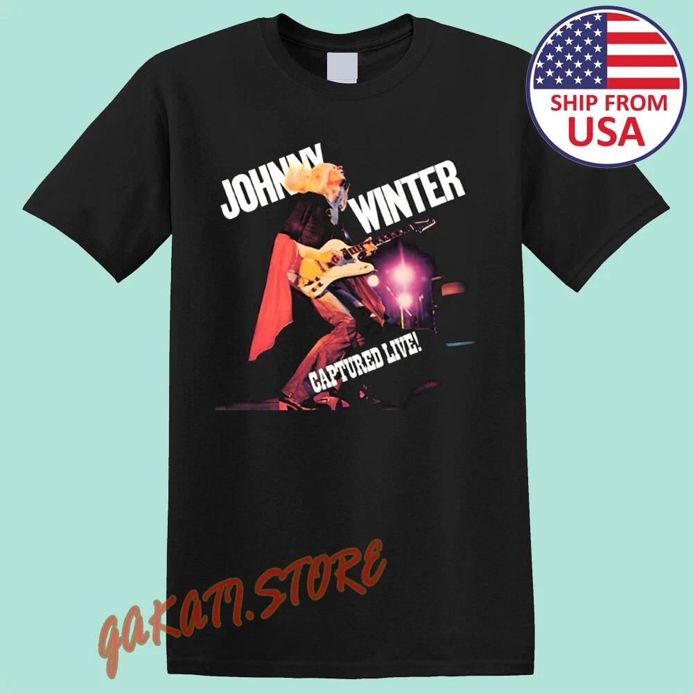 Johnny Winter Men s Black Size S-5XL S