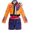 New Halloween Costume Girl Street Dance Set Embroidered Top+shorts Set Hip-hop Dance Stage Performance Set
