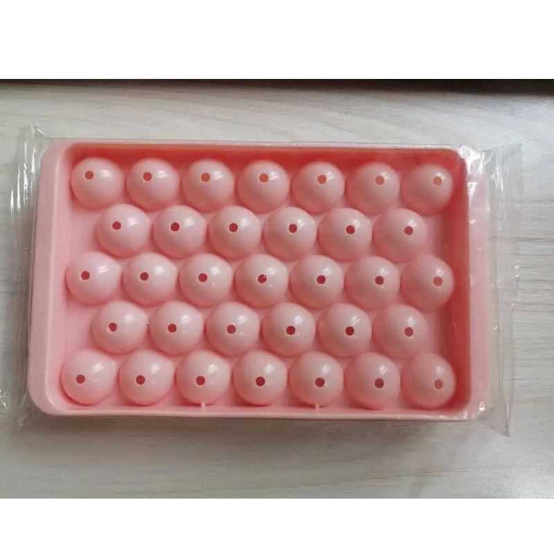 Food-Grade DIY Round Ice Cube Mold with Lid – Creative Sphere Tray