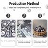 Pearl and Diamond Painting Art Kit DIY Gemstone Beading Craft Kit Berry Tart and Pearls Home Wall Decoration
