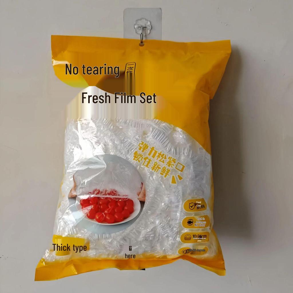 Extra Large, Extra Thick Disposable PE Cling Film with Colorful Elastic for Household Use