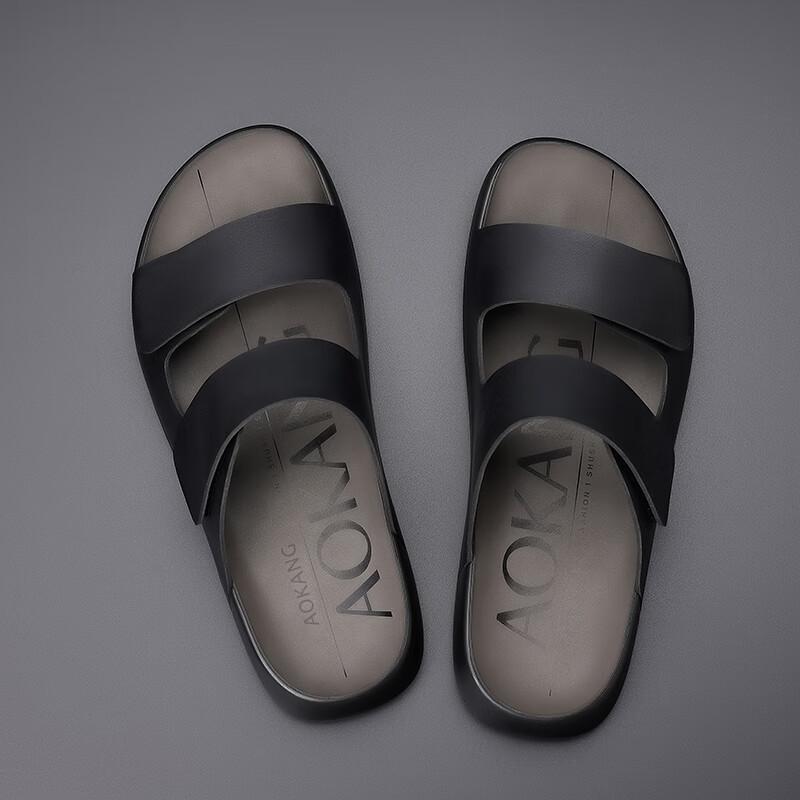 Aokang New Men's Summer Casual Slide Sandals Soft Sole Beach Shoes