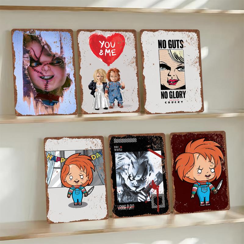 Child's Play Print Tinplate Posters Custom Wall Art Vintage Metal Tin Signs Retro Tin Plaque for Bathroom Decor Home Decorations