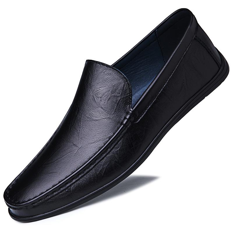 Fashion Elegantes Genuine Leather Loafers Classic Male Casual Shoes Comfy All-match Slip On Boat Shoes High Quality Men's Business Shoes