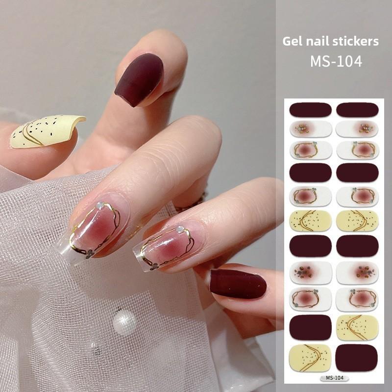 Nail Polish Stickers Without Baking, Nail Polish Glue, Nail Stickers for Manicure