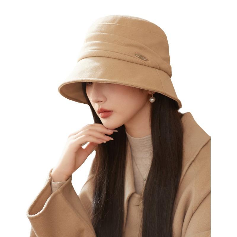 Hat Women's New High End Fisherman's Hat Japanese Versatile Without Makeup To Show Off Her Face Small Bucket Hat Thick