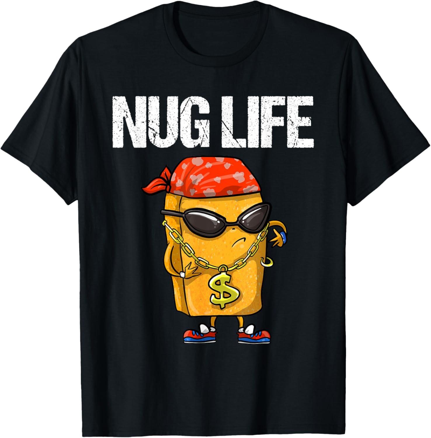 Cool Chicken Nugget Art For Boys Kids Chicken Nugget Lover T-Shirt S