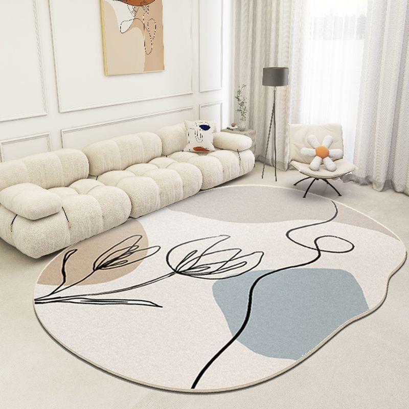 Irregular Living Room Carpet Nordic Light Luxury Style Sofa Coffee Table Bedroom Carpet