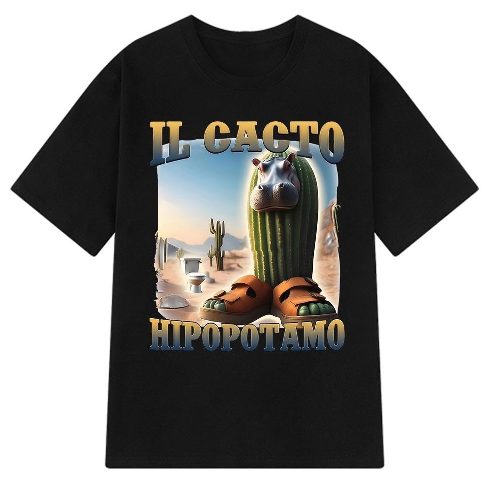 Italiensk Hjärnröta Tralalero Tralala Tung Tung Tung Sahur Bombardiro Krokodil Rolig Meme T-shirt Män Kvinnor T-shirts Y2k Toppar