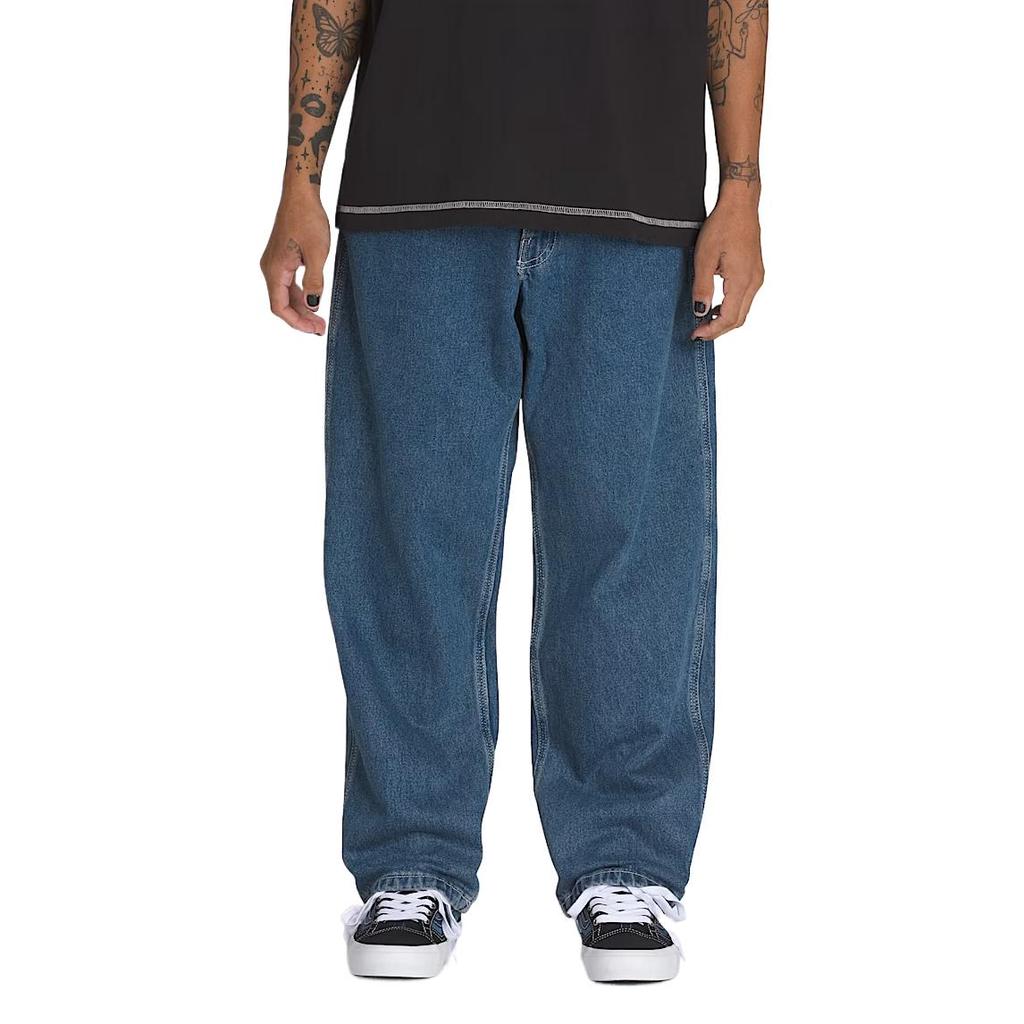 Vans Skate Check-5 Loose Denim Pants Fashion Comfortable Trendy Simple Jeans Men bottoms Vintage-Indigo VN000KXMAHU