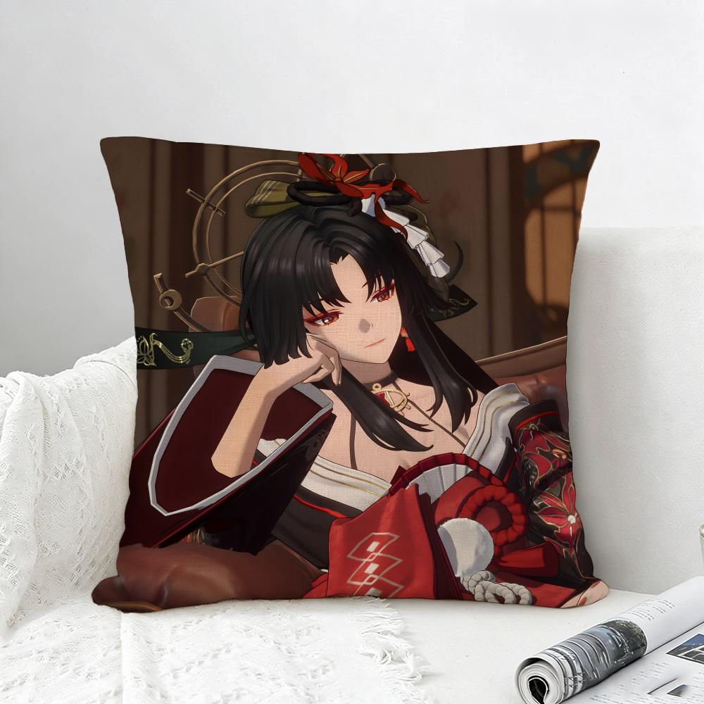 Game Neverness to Everness Cushion Cover Natural Linen Pillowcase Set AllinOne Decor for Sofa Bedroom Chair