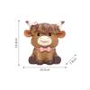 Niedlicher Tier-Pflanztopf Rinderfigur Ornament Harz Kuhstatue Heimdekoration Geschenk Blume