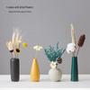 HANDUNYOU Minimalist Decorative Vase with Dried Flowers Set