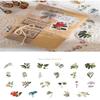 46 Pieces/box Plant Research Institute Boxed Stickers Scrapbook Album Diary Decorative Stickers Sealing Stickers Student Supplies