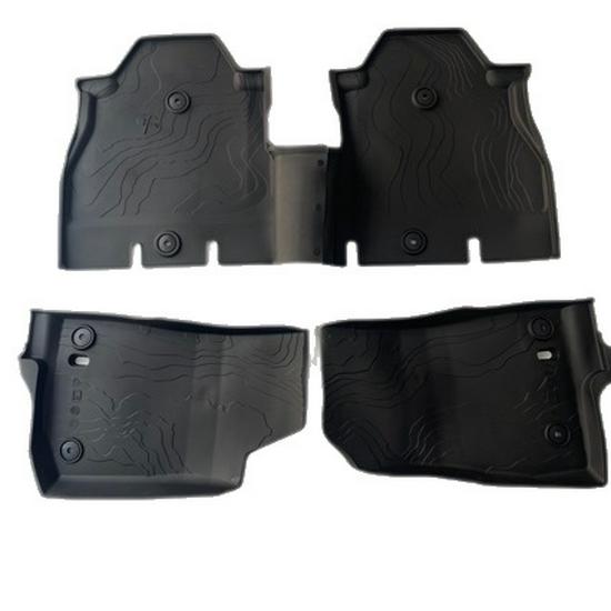 Kompatybilny zestaw dywaników TPE do wnętrza dla 2018-2025 JL Wrangler 4XE, modele 4-drzwiowe/2-drzwiowe.