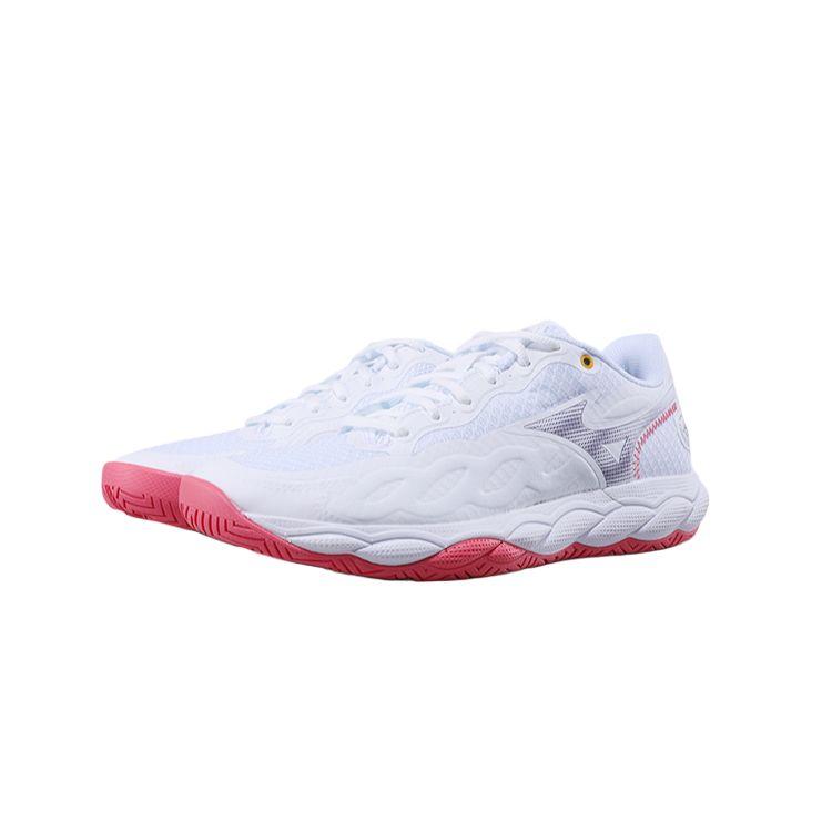 Mizuno Wave Enforce Court Bequeme Vielseitige Atmungsaktive Low-Top Tennisschuhe Damen Sneaker Weiß 61GA243361