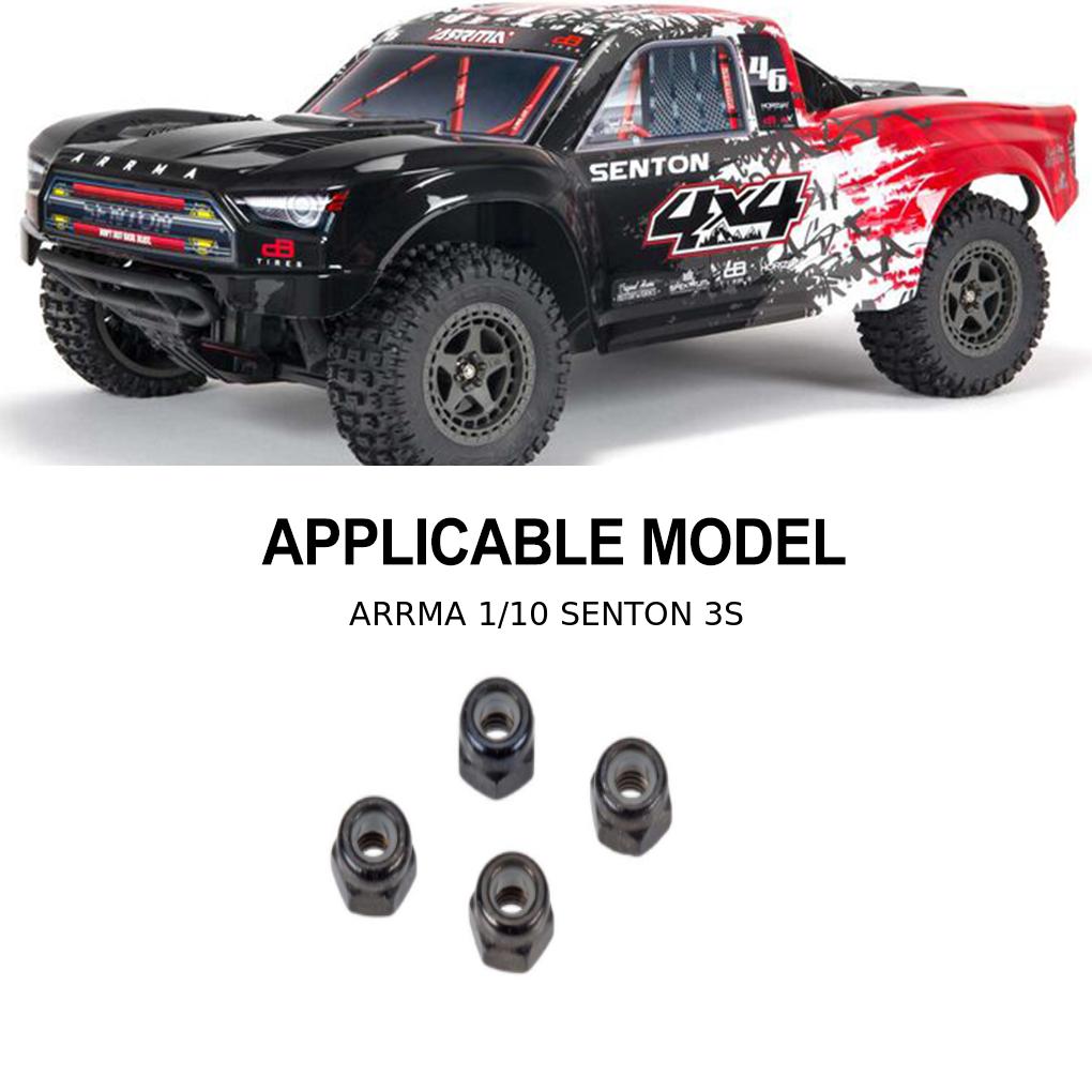Steel 1/10 Tyre Nut RC Upgrade Part 4pcs Rust-proof And Durable Rc Tyre Nut For SENTON 3S RC Car Part RC Car Accessories