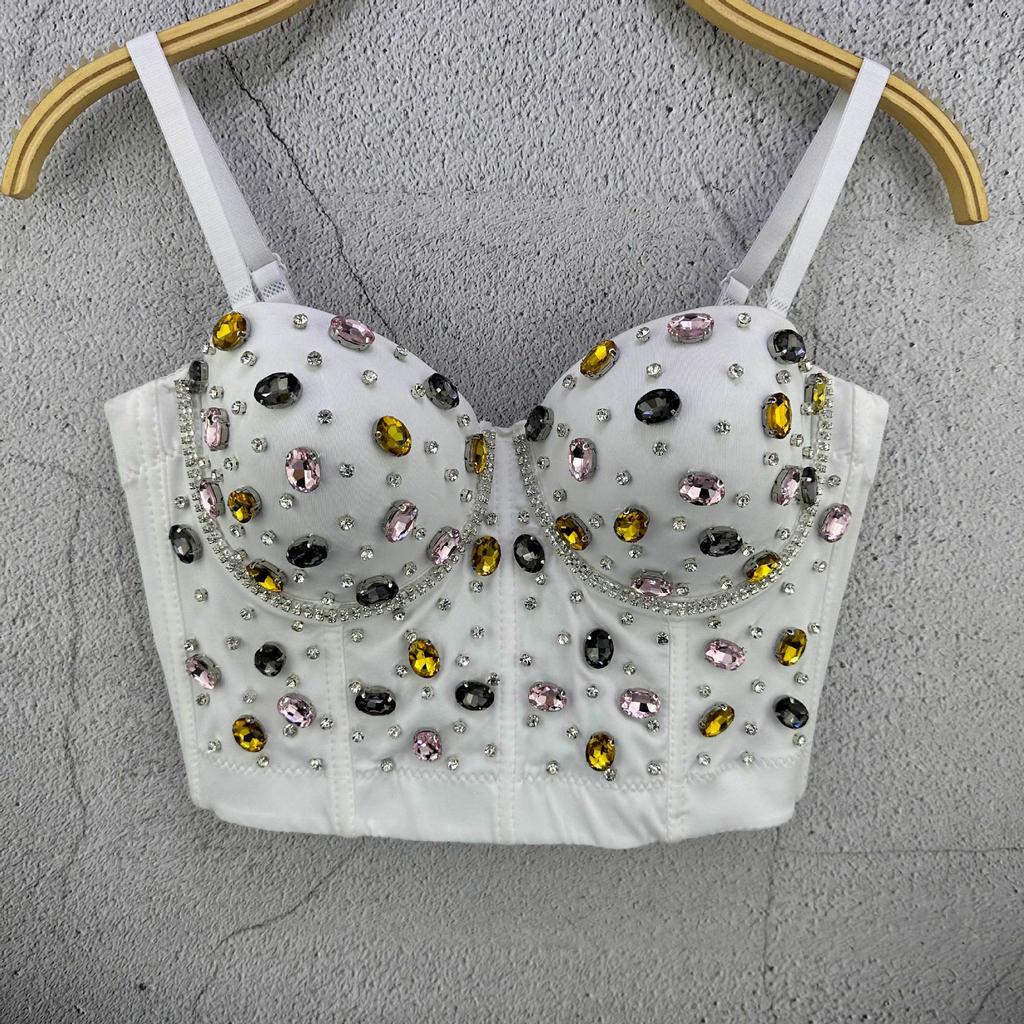 Sleeveless Ultra-short Vest Solid-color Waistcoat Sexy Inner or Outer Wear Celebrity-style Top Trendy Layering Piece Sexy Look Chic Waistcoat