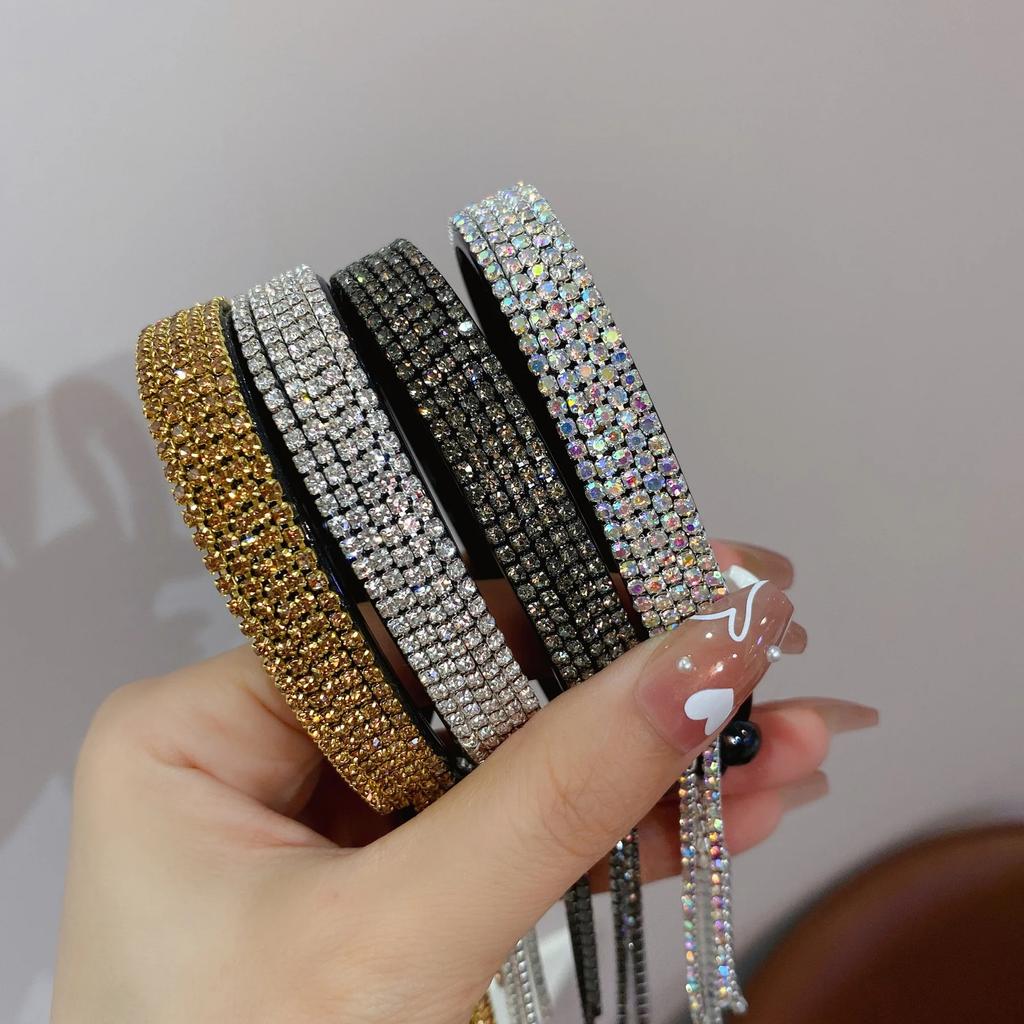 Kobiety Eleganckie Luksusowe Cyrkoniowe Chwosty Kucyk Pazurki do Włosów Pani Słodkie Spinki do Włosów Opaska Modne Akcesoria do Włosów