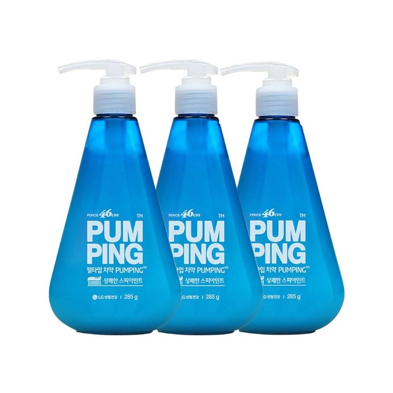 [Perioe] 46cm Pumping Gel Toothpaste 285g x 3ea Value Set - [Spearmint / Herb / Citrus] Options Spearmint