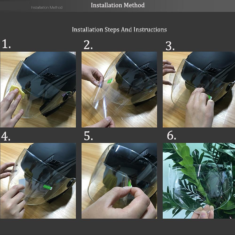 Motorcycle Helmet Clear Rainproof and Anti-fog Film Safety Driving Durable Nano Coating Sticker Film Helmet Accessories