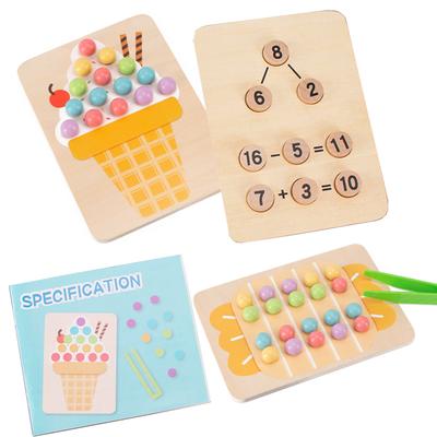 Çocuklar Boncuk Klipsi Renk Sıralama Oyunu Montessori Öğretim Aracı Matematik Toplama Çıkarma Öğrenme Eğitici Oyuncaklar Çocuk Hediyesi