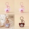 Cute Baby Three Cartoon Pile Coating Panda Head Pendant Keychain For Wedding And Birthday Presents