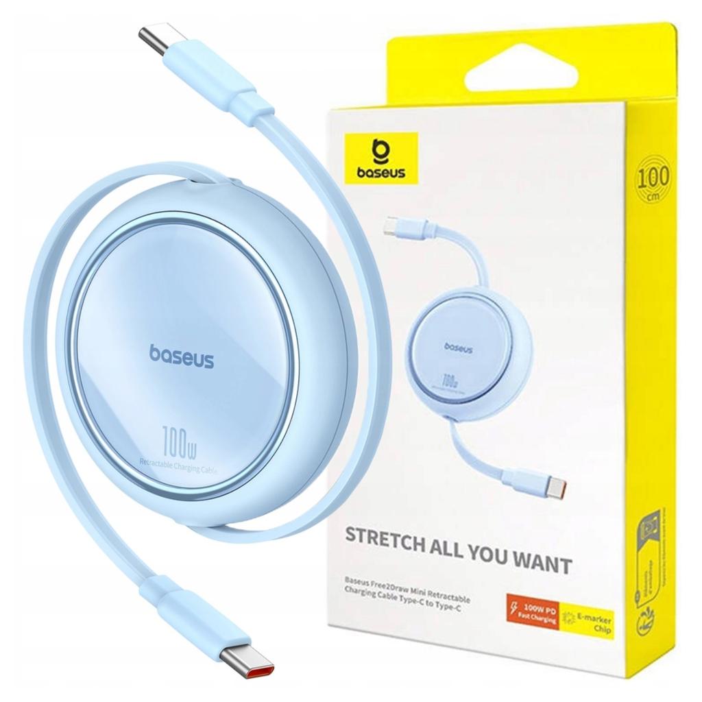 Kabel Usb-C Do Usb-C Baseus Free2Draw, Pd, 100W, 1M (Niebieski)