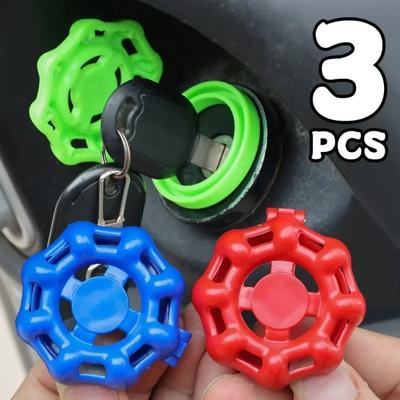 Car Keyhole Decorative Cover Electric Vehicle Motorcycle Modification Accessories Handwheel Shaped Car Start Button Dust Cover