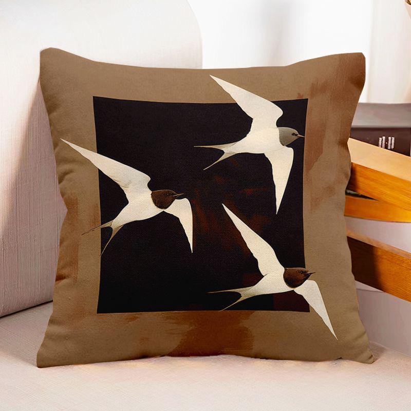 Simple Art Pattern Square Polyester Pillowcase, Sofa Living Room Decorative Cushion Cover, Bedroom Bedside Pillow Cover