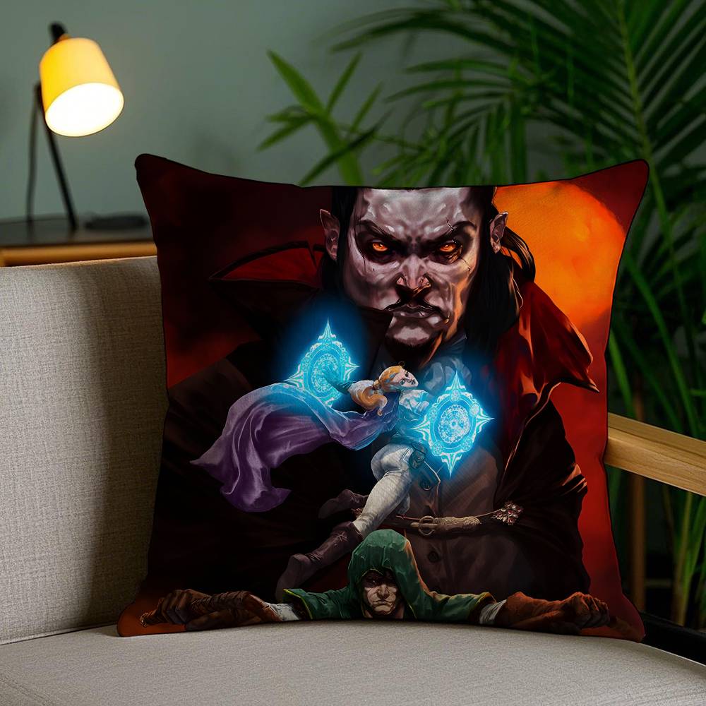 Game Vampire Survivors-S Pillow Case Anti-dustmite Pillowcase Invisible Zipper Silky Short Plush Sofa Cushion Cover