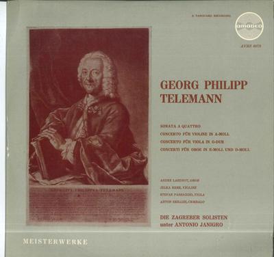 LP-Schallplatte GEORG PHILIPP TELEMANN DIE ZAGREBE Konzerte AVRS6078 AMADEO Deutschland Klassik Gebraucht