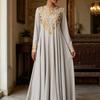 2026 Cross-border Spring New European and American Long Dress Long Sleeve Casual Simple and Elegant Style Printing Fashion Dress