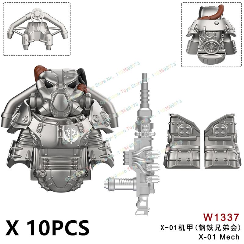 MOC Anime Series Military Mini Action Figures Armor Soldiers Weapons Accessories Building Blocks Models Bricks DIY Toys Gifts