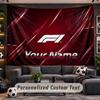 Wall Hanging Tapestry Custom NameF1 Pattern Personalized Printed Fabric Wall Decor
