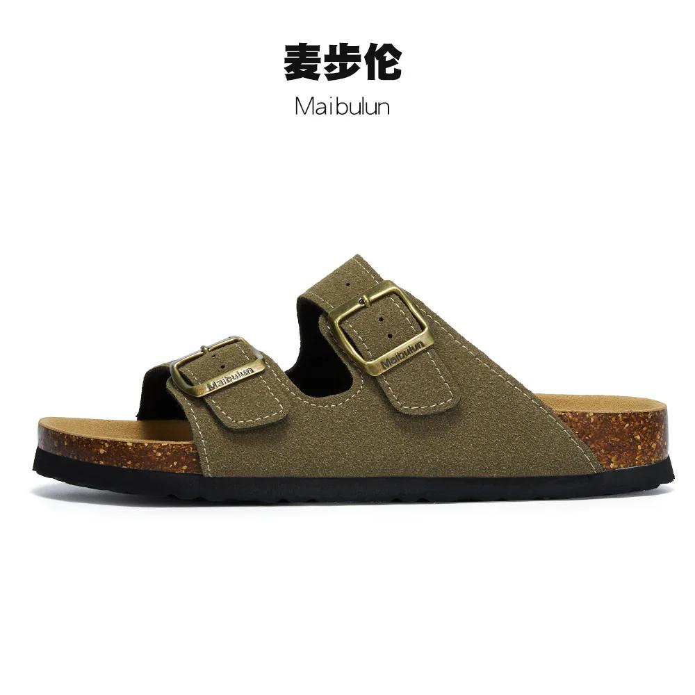 2024 New Summer Women's Cork Slippers Luxury Indoor Bottom Non Slip Shoes For Women Men Slippers Casual Beach Flip Flops Sandals
