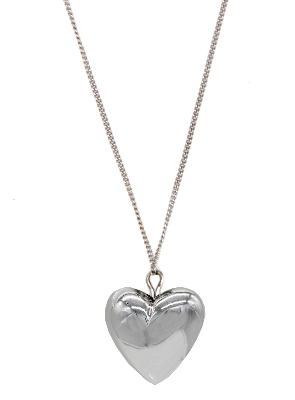 

Ожерелье Большое Сердце Металлическая Подвеска Сердце Простое Металлическое Гипоаллергенное nif0064 Серебристое [miwaki] Женское Женское